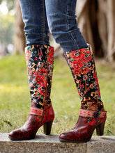 Load image into Gallery viewer, Handmade Floral Embossed Embroidery Elegant Boots
