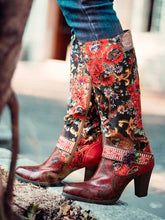 Load image into Gallery viewer, Handmade Floral Embossed Embroidery Elegant Boots
