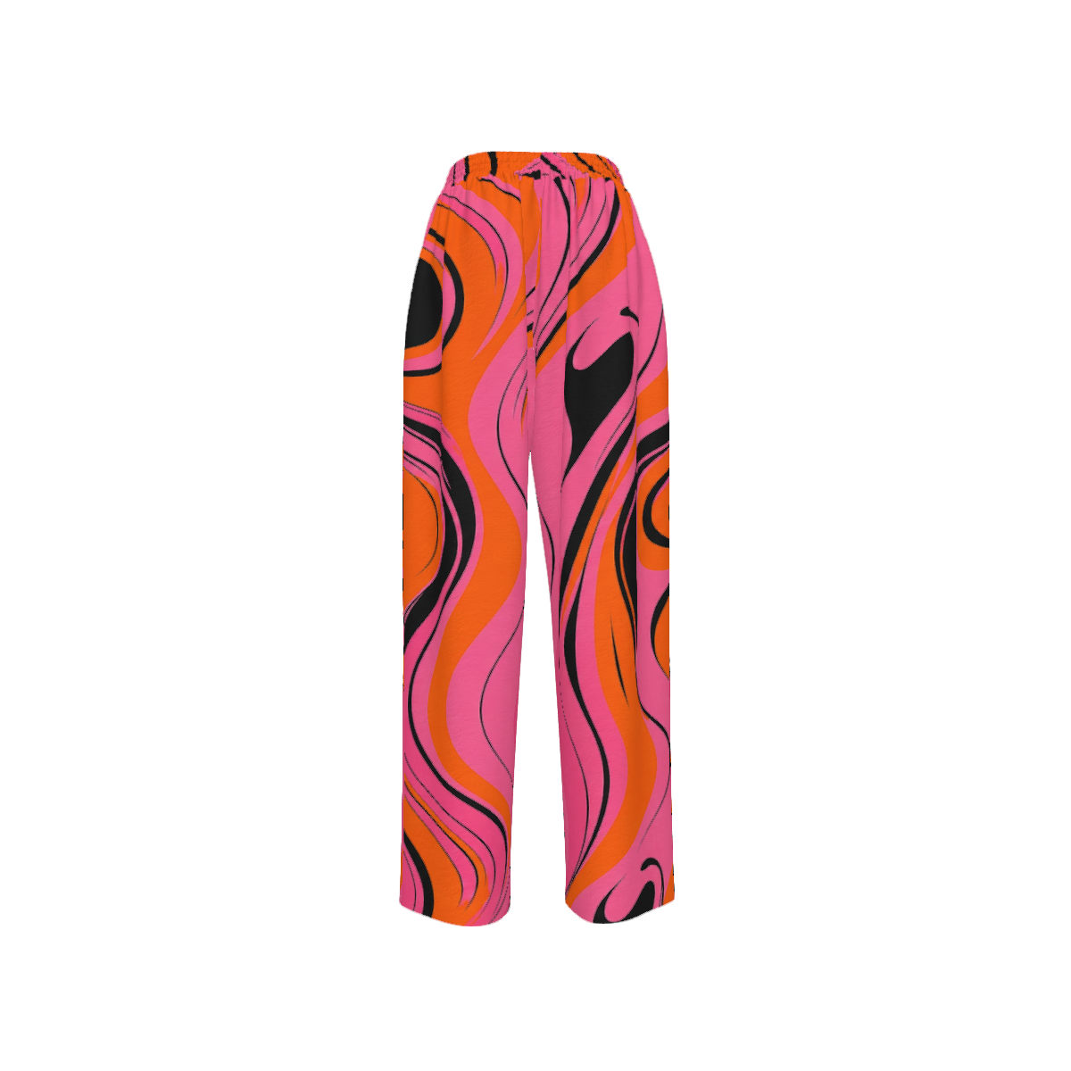 Rich and Rich Pink Swirl Women's Loose Pants Without Drawstring - Rich and Rich Homeopportunities