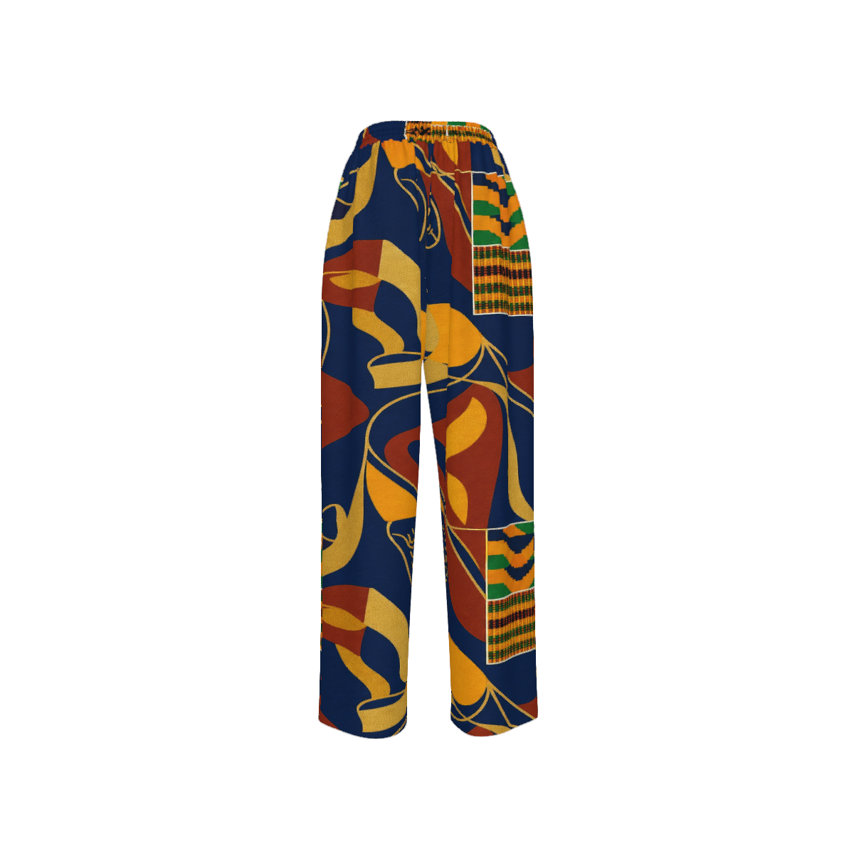 Rich and Rich Blue Multicolor Women's Loose Pants Without Drawstring - Rich and Rich Homeopportunities