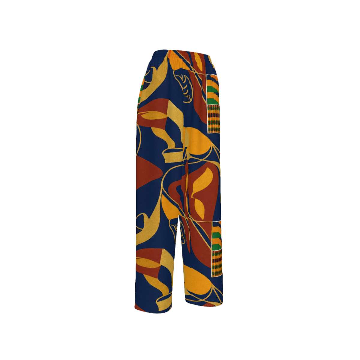Rich and Rich Blue Multicolor Women's Loose Pants Without Drawstring - Rich and Rich Homeopportunities