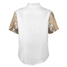 Load image into Gallery viewer, R&amp;RH Gold Design Men&#39;s Short Sleeved Shirt Men&#39;s Mock Linen Short Sleeve Shirt - Rich and Rich Homeopportunities 
