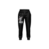 a Critter Kicks Zebra Zest Boy's Black Sweatpants