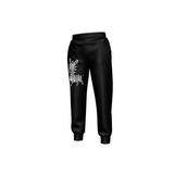 a Critter Kicks Zebra Zest Boy's Black Sweatpants