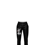 a Critter Kicks Zebra Zest Boy's Black Sweatpants