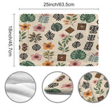 Tropical botanical and tribal print pet mat in bright colors, 25 by 18 inches — additional view 8