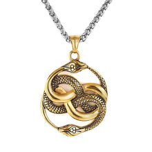 Load image into Gallery viewer, Mens Snake Pendant Necklace Set with Casual Mechanical Watch Fashion Accessory
