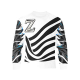 Critter Kicks Zebra Zest Boys White Long Sleeve T-Shirt
