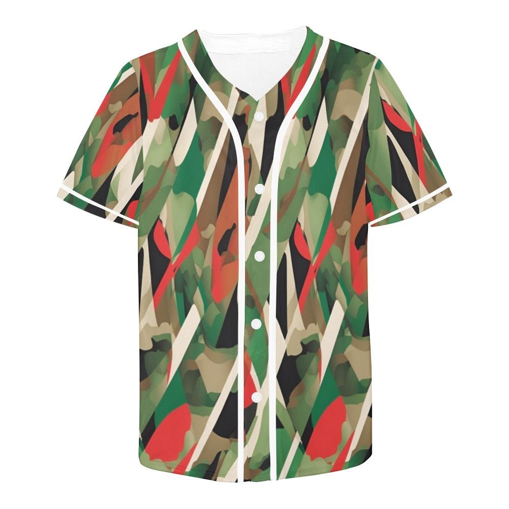 Men's camouflage baseball jersey in breathable polyester mesh with all-over print — additional view 6