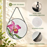 Rich and Rich WanderGlow Amazonian Orchid Stained Glass Suncatcher  11.8inch