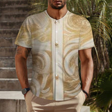Load image into Gallery viewer, Collarless Shirt Men&#39;s Collarless Shirt (LM018)
