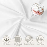 White and black Feng Shui three-piece bedding set with 94x104 quilt cover and two pillowcases — product detail