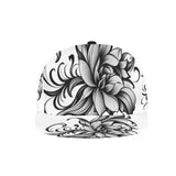 Rich and Rich Men's White Floral Abstract Snapback Hat