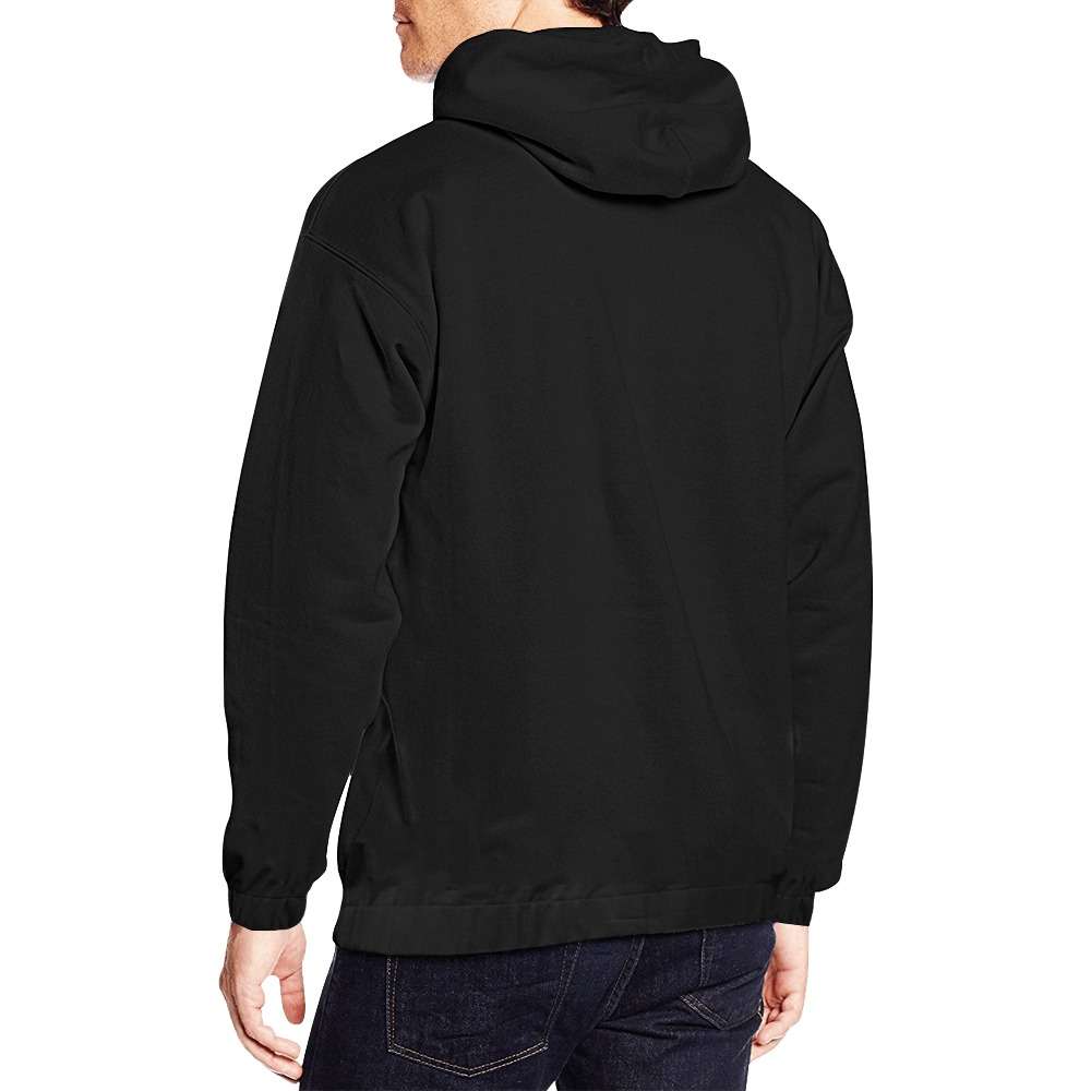 Black men's hoodie with SUPRR ME design and kangaroo pocket — additional view 6