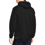 Black men's hoodie with SUPRR ME design and kangaroo pocket — additional view 6