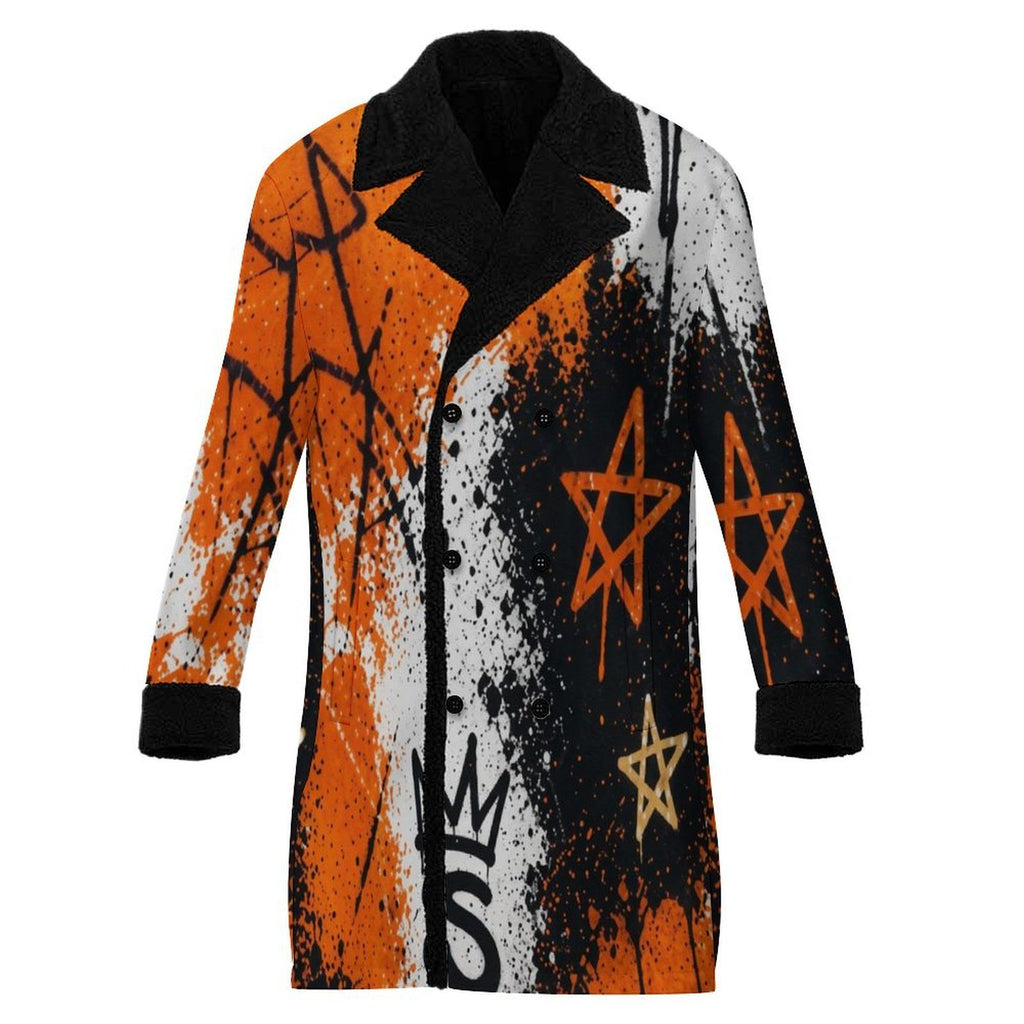 A Rich and Rich Orange Streetwear Hyperbeast Men's Double Breasted Coat