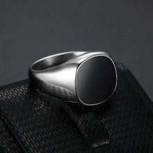 Load image into Gallery viewer, Coolx Black Square Men&#39;s Ring - Stylish Accessory for Modern Men

