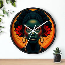 Load image into Gallery viewer, Cultural Elegance Wall Clock - Bold Black Woman Design

