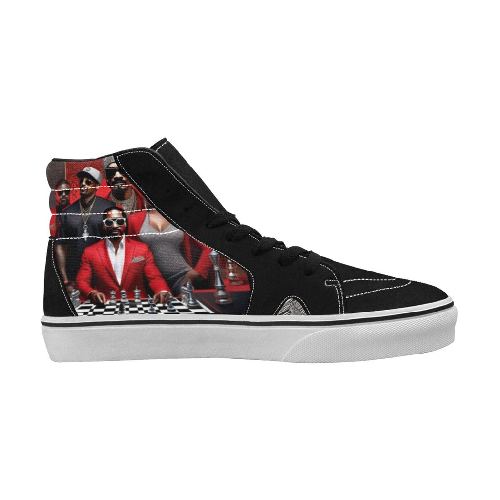 R&RH Caricature Men's High Top Sneakers - Rich and Rich Homeopportunities 