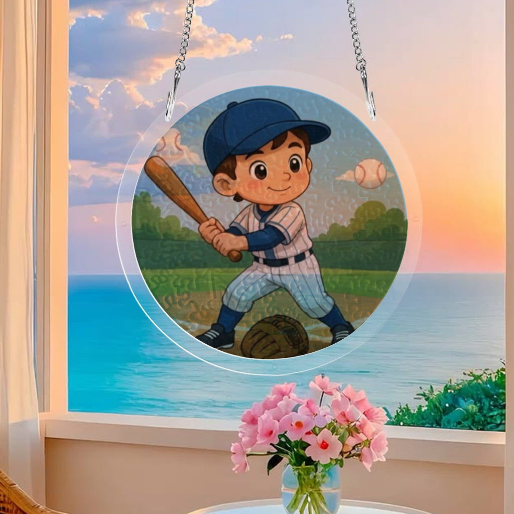 Rich and Rich Kids Baseball Jigsaw Puzzle Window Art Ornament - Rich and Rich Homeopportunities