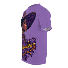 Load image into Gallery viewer, Witchy Unisex Tee - Magic Vibes, Purple Witch Design, Perfect for Halloween, Casual Wear, Unique Gift
