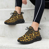 Antique Gold Leopard Wave Women's Twisted Sole Sneakers Women's Twisted Sole Sneakers
