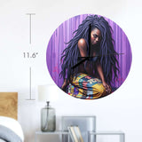Art O’Clock Crowned in Violet Wall Clock By Rich and Rich