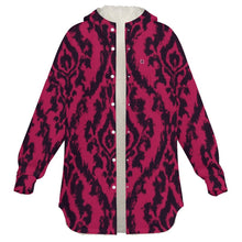 Load image into Gallery viewer, Rich and Rich Magenta Abstract Women&#39;s Full Snap Fleece Jacket
