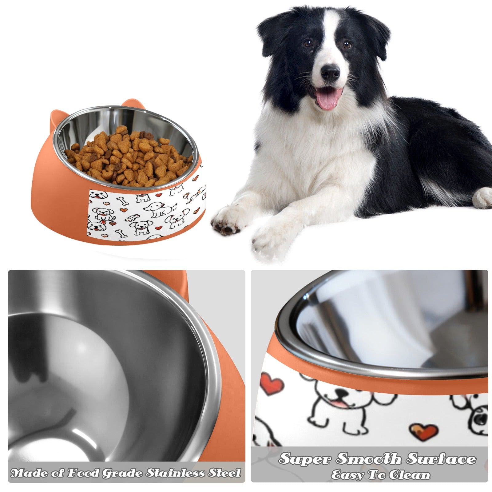A Rich and Rich Playtime Doodles Orange Pet Bowl - Rich and Rich Homeopportunities