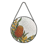 Rich and Rich  WanderGlow Australian Banksia Wattle Stained Glass Suncatcher 11.8inch