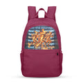 Rich and Rich Feel The Courage Track and Field Burgundy Unisex Backpack | Durable Travel &amp; School Bag