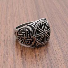 Load image into Gallery viewer, Personalized Viking Ring - Retro Nordic Men&#39;s Titanium Steel Ring
