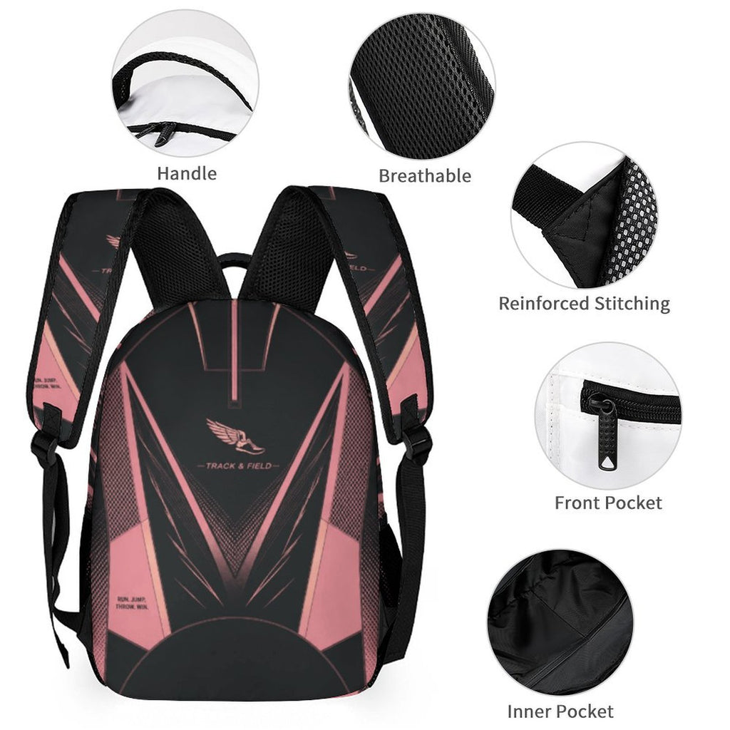 Rich and Rich Sport Utility Bold Track and Field Backpack Three Piece Set Combination