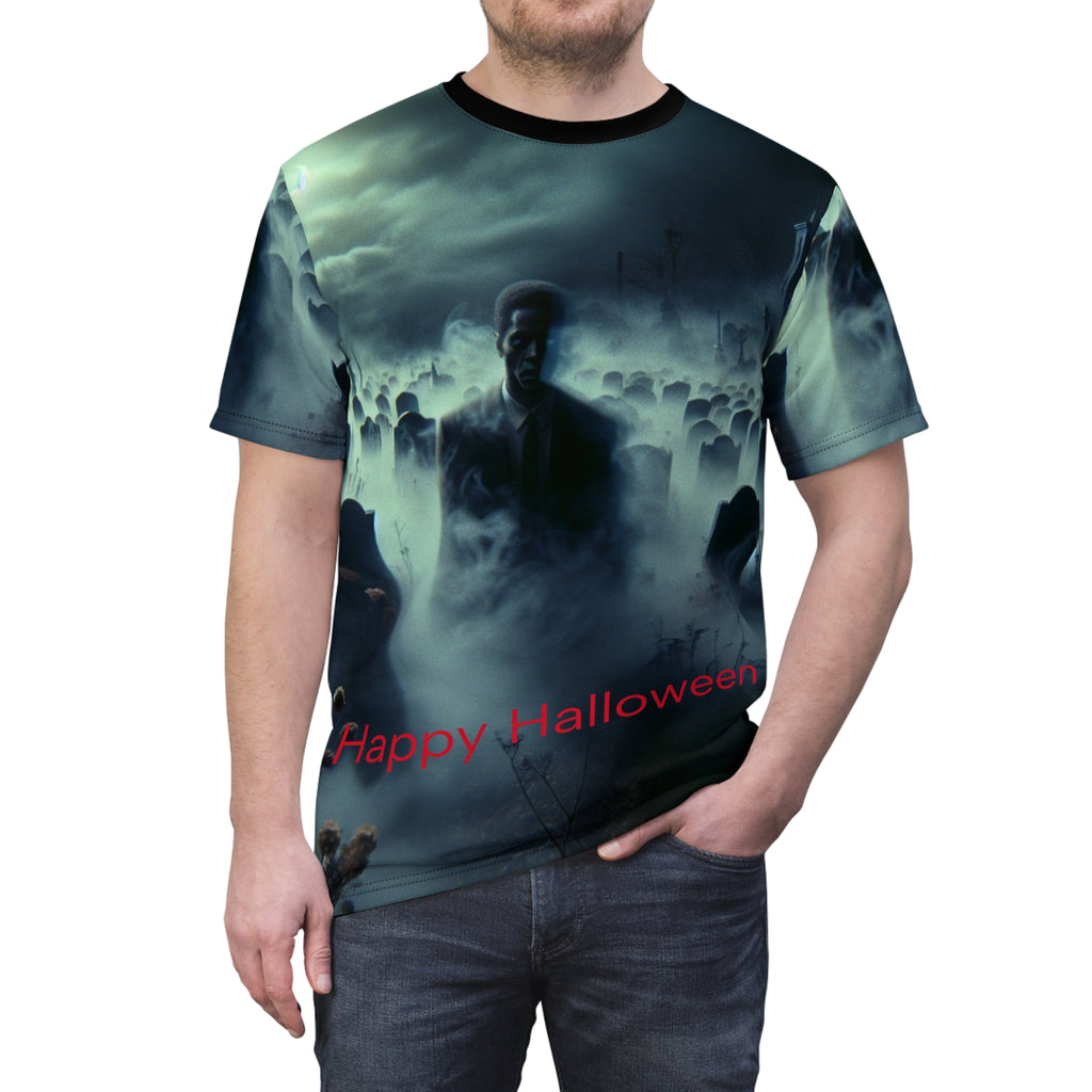Halloween Themed Unisex Tee, Spooky Graphic Shirt, Costume Party Top, Ghostly Apparel, Unique Holiday T-shirt