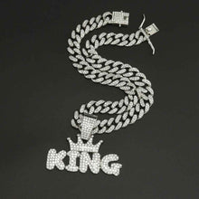 Load image into Gallery viewer, Men&#39;s Fashion Necklace with Diamond Pendant in Alloy
