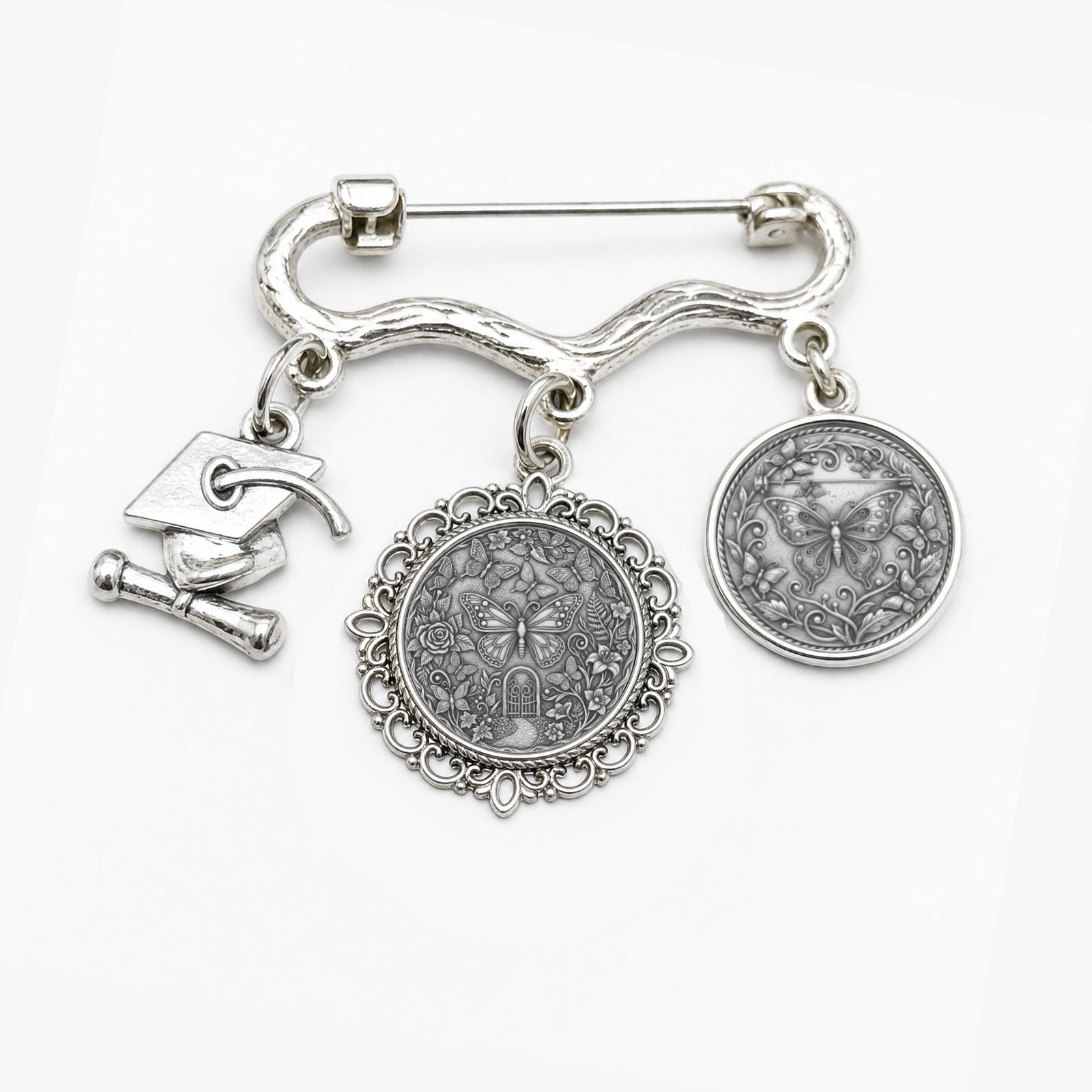 Rich and Rich Butterfly Garden Charm Brooch