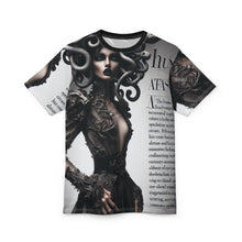 Load image into Gallery viewer, Artistic Unisex Cut &amp; Sew Tee, Unique Graphic Shirt, Statement Tee for Fashion Lovers, Edgy Art Tee, Casual Wear for Special [...]
