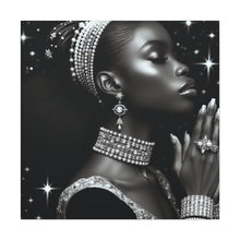Load image into Gallery viewer, Elegant Black Woman Canvas Art - Stretched Wall Decor for Home
