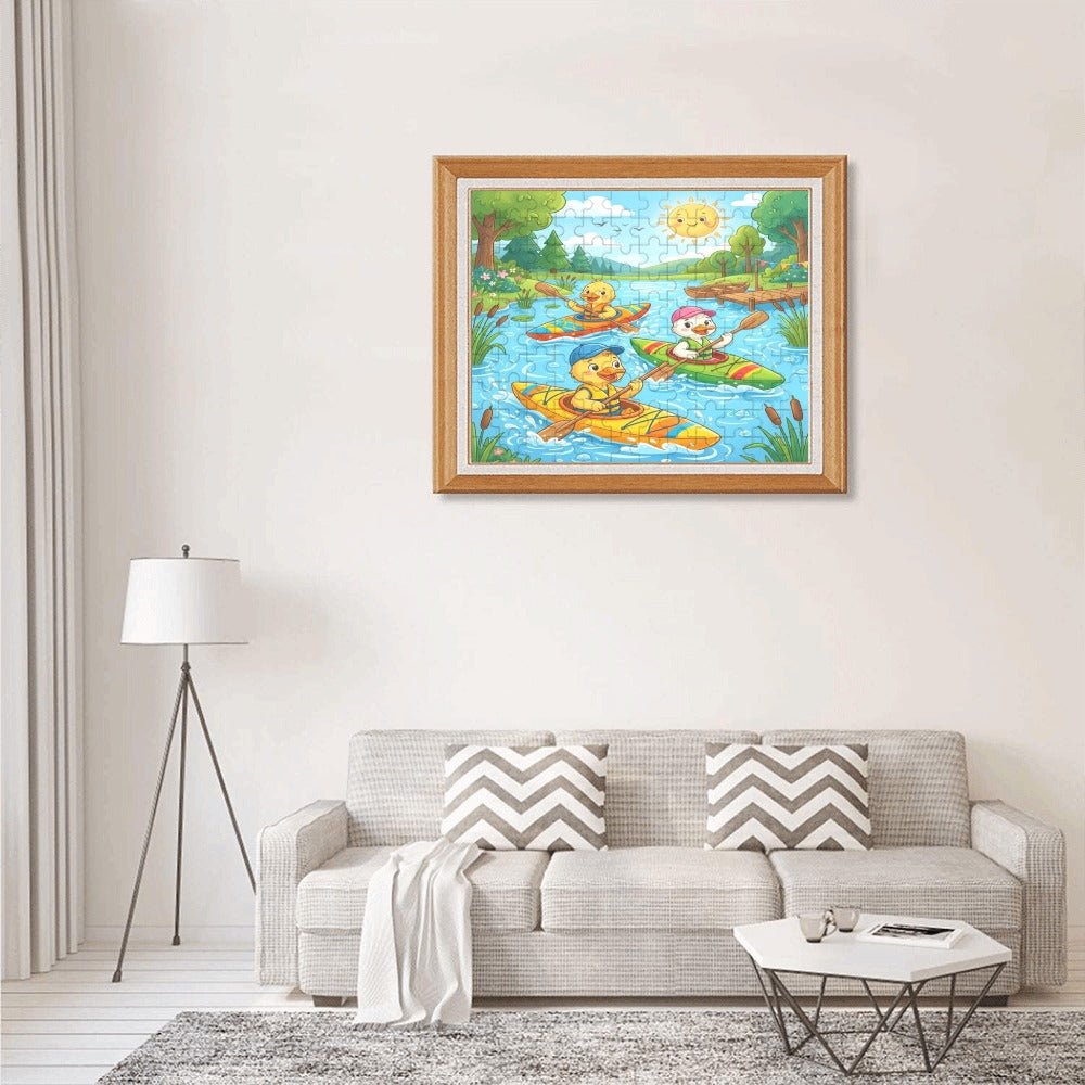 Rich and Rich Ducks Kayaking Wooden Kids Jigsaw Puzzle 120-Piece Wall Art - Rich and Rich Homeopportunities
