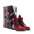 Redd_Man_Series Classic Street Hightop Boot in vibrant red Italian leather by Desiree Sims