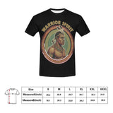 Men's black T-shirt with Warrior Spirit all-over graphic print — additional view 8
