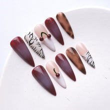 Load image into Gallery viewer, 1076 Handmade Nail Wear Nail Art Reusable Press on Nails False Nails
