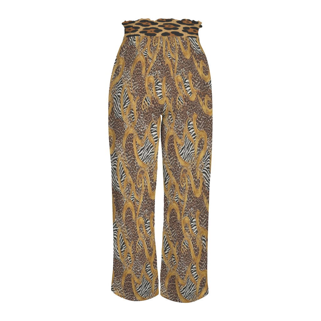 Rich and Rich Brown Animal Print Pants and Kimono Set