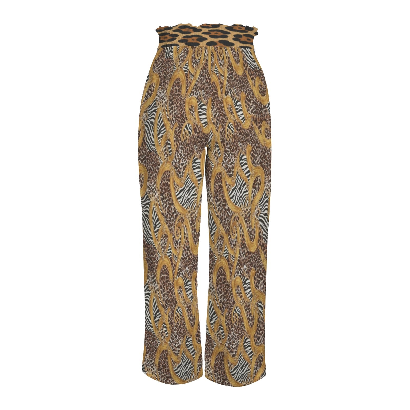 Rich and Rich Brown Animal Print Pants and Kimono Set