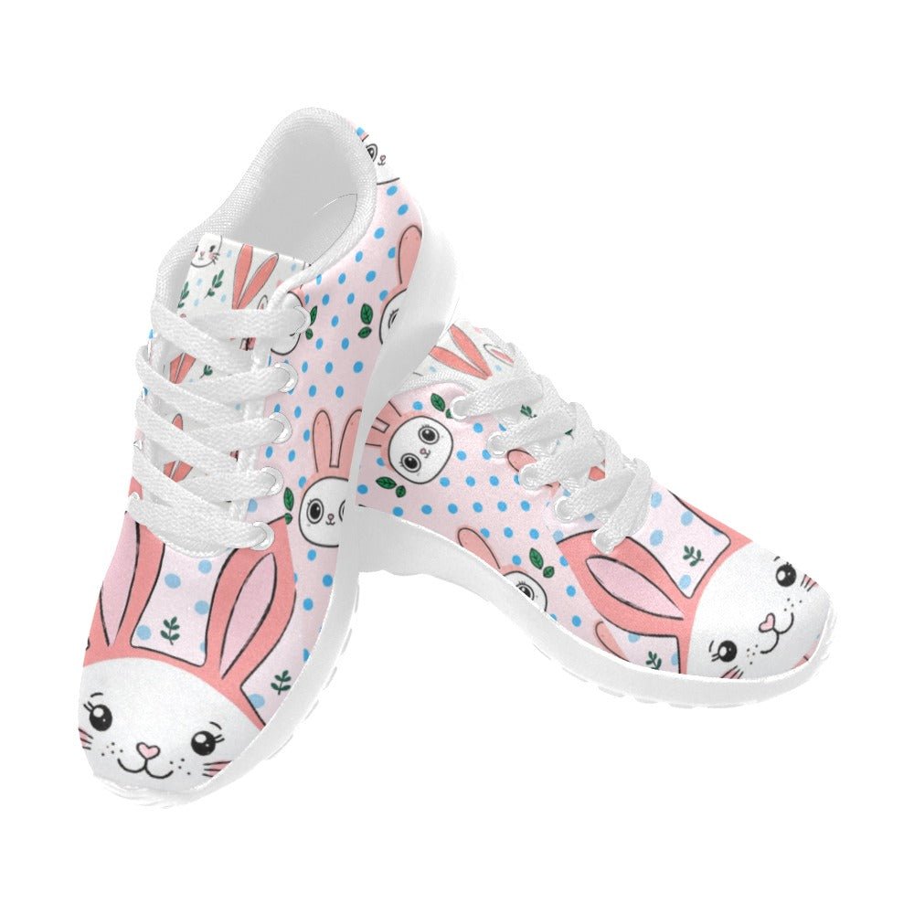 Pink girls' running shoes with bunny motif, polyester upper and EVA sole — additional view 12