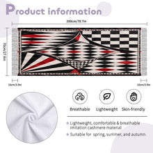 Load image into Gallery viewer, Rich and Rich Harlequin Couture Women’s Tassel Scarf | Soft Designer Imitation Cashmere Fashion Wrap - Rich and Rich Homeopportunities
