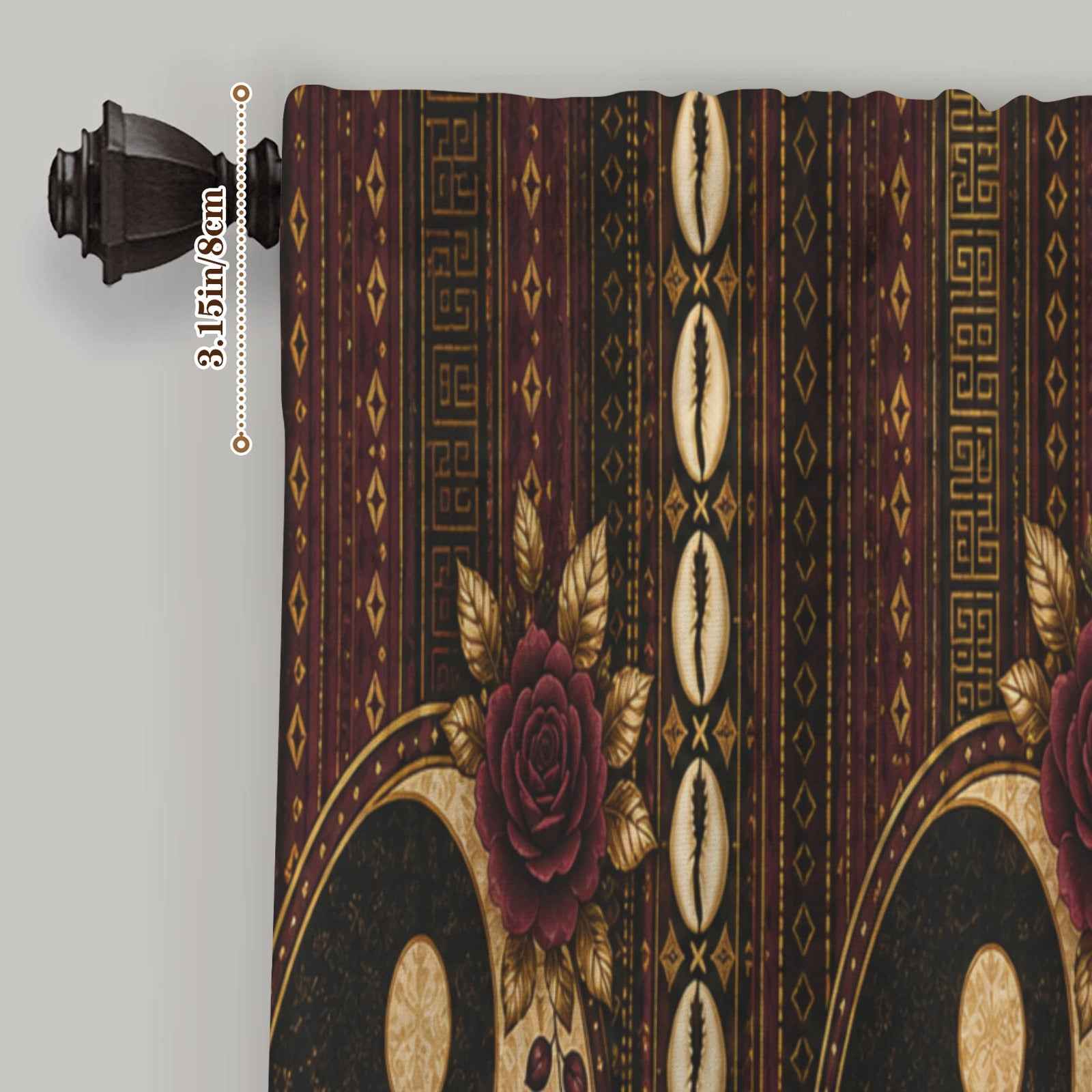 Rich and Rich Velvet Harmony Heritage Window Curtain 28 x 40 - Rich and Rich Homeopportunities