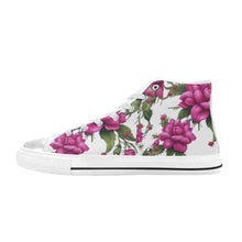Load image into Gallery viewer, R&amp;RH Fushia Roses Women&#39;s Classic High Top Canvas Shoes - Rich and Rich Homeopportunities 
