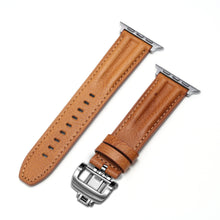 Load image into Gallery viewer, Luxury Full-Grain Leather Butterfly Buckle Band for Apple Watch
