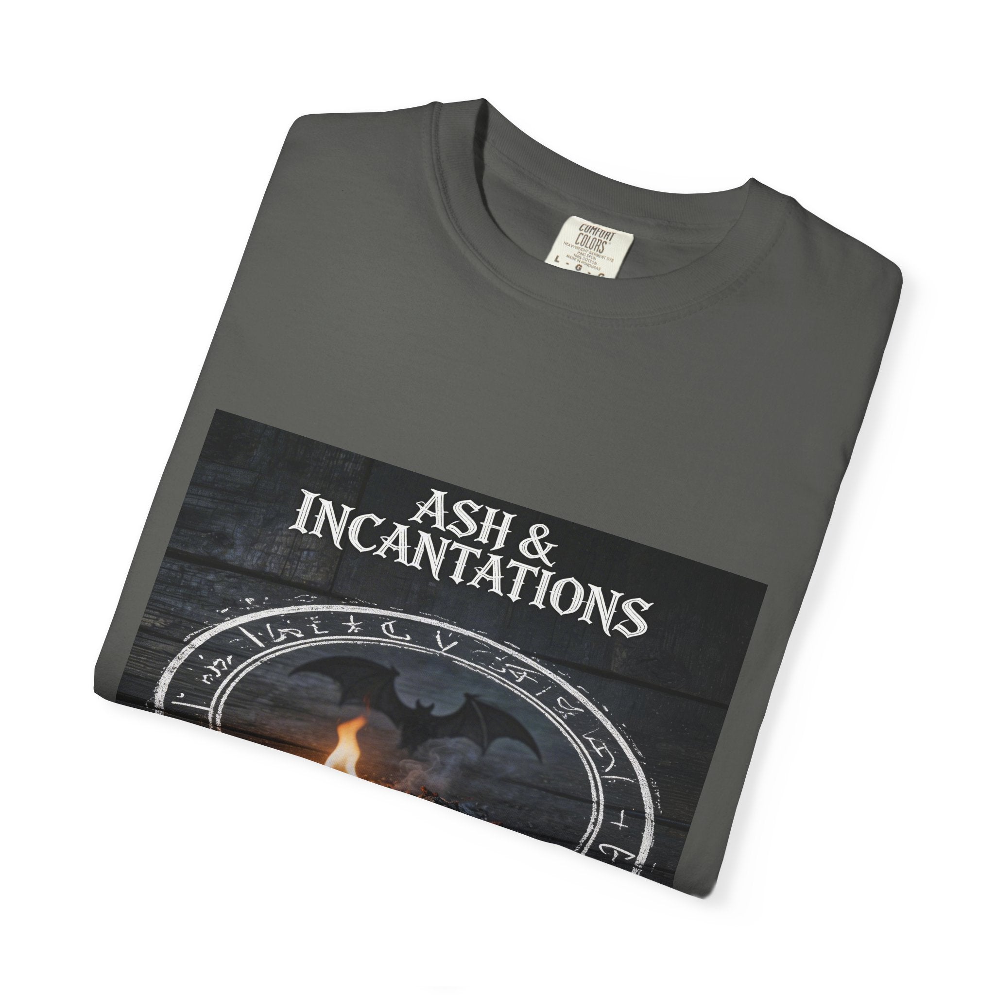 Magic Is a Choice T-Shirt in soft white with smoky altar print and mystical text